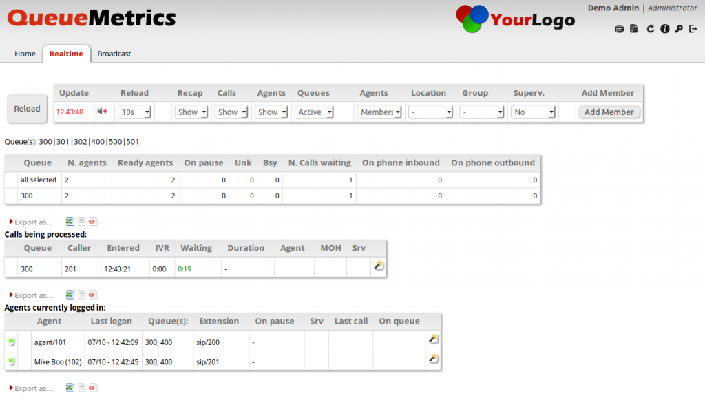 QueueMetrics Asterisk Call Center